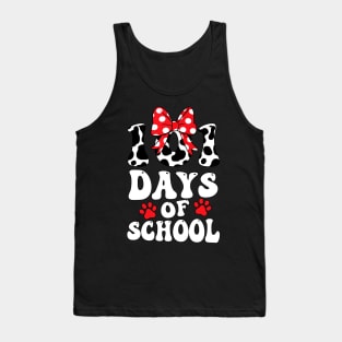 100 Days Of School Dalmatian Dog 100 Days Smarter Boys Girls Tank Top